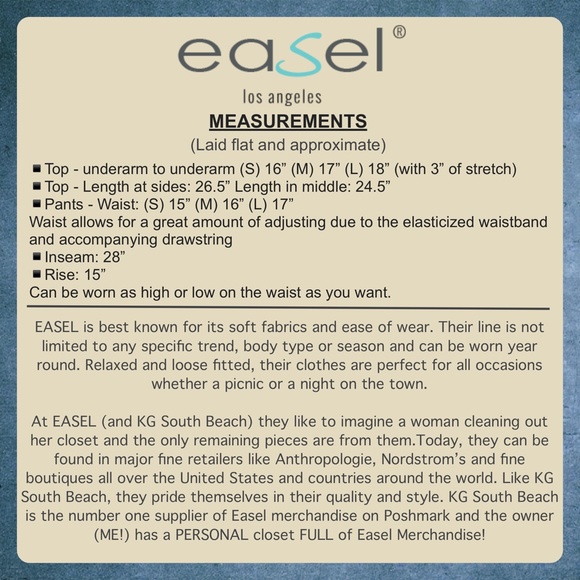 EASEL "Summer Together" Two Piece Top & Pants Set - Picture 15 of 16